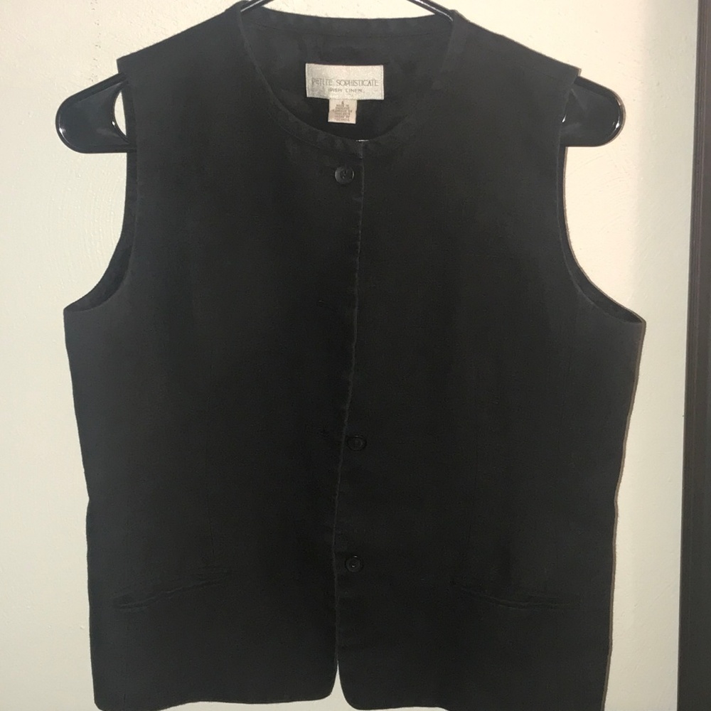 ⬇️🎈Petite Sophisticates Irish Linen vest
